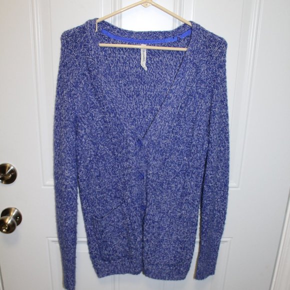 Heathered Purple/Blue Cardigan AEROPOSTALE sz S - Picture 3 of 7